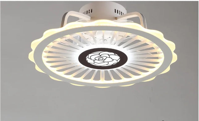 Lustre Ventilateur Blanc Rétractable Silencieux