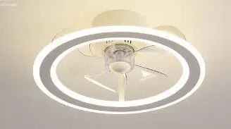 Lustre Ventilateur Blanc Rétractable Silencieux