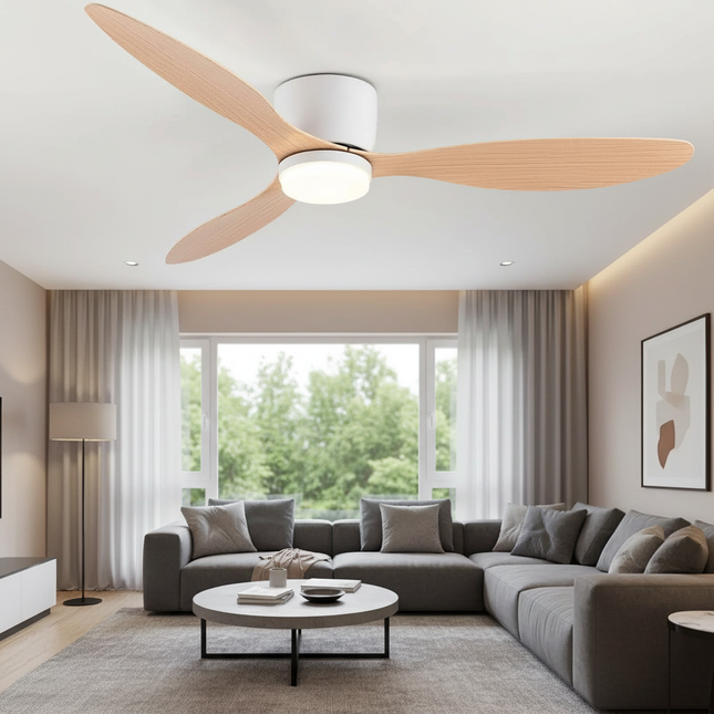 Main Variation 2 - Lustre Ventilateur Plafond Bas Noir Silencieux