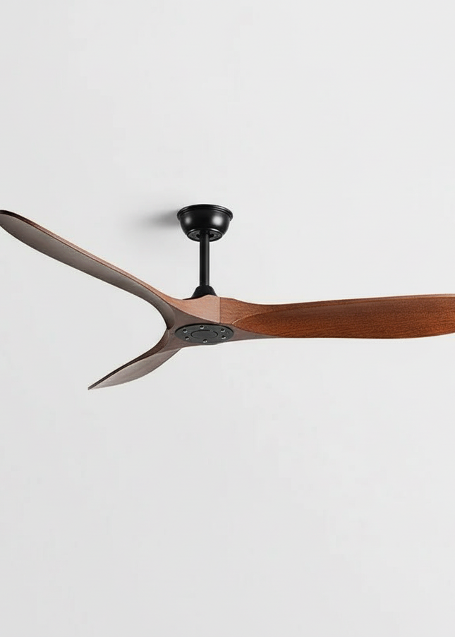 Lustre Ventilateur 3 Pales Bois Sans Lumière - Vue 1