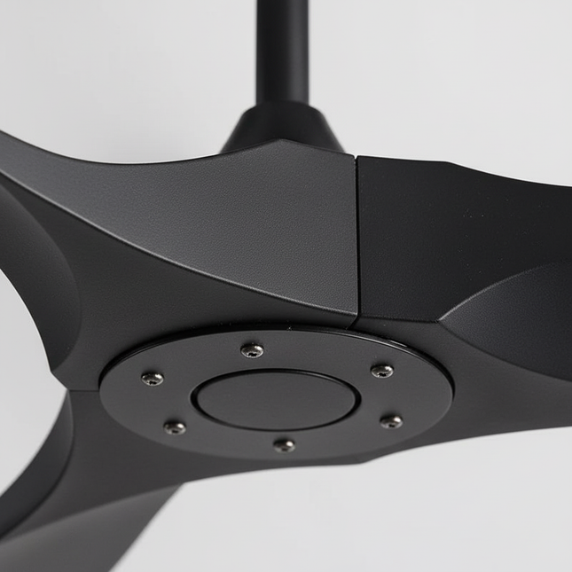 Lustre Ventilateur 3 Pales Bois Scandinave Télécommande - Vue 2