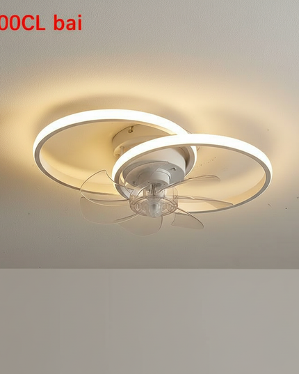 Lustre Ventilateur 5 Pales Blanc Compact LED - 300CL bai / 110-240 V