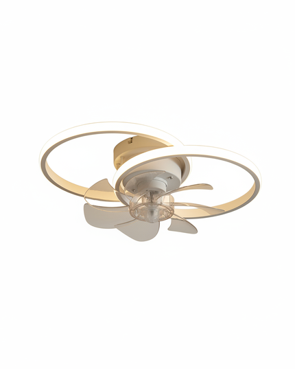 Lustre Ventilateur 5 Pales Blanc Compact LED - Vue 1