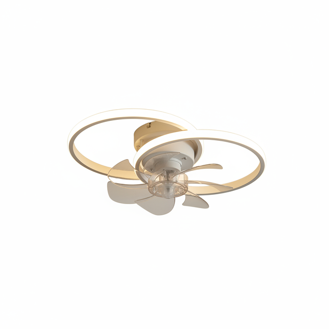 Lustre Ventilateur 5 Pales Blanc Compact LED - Vue 1