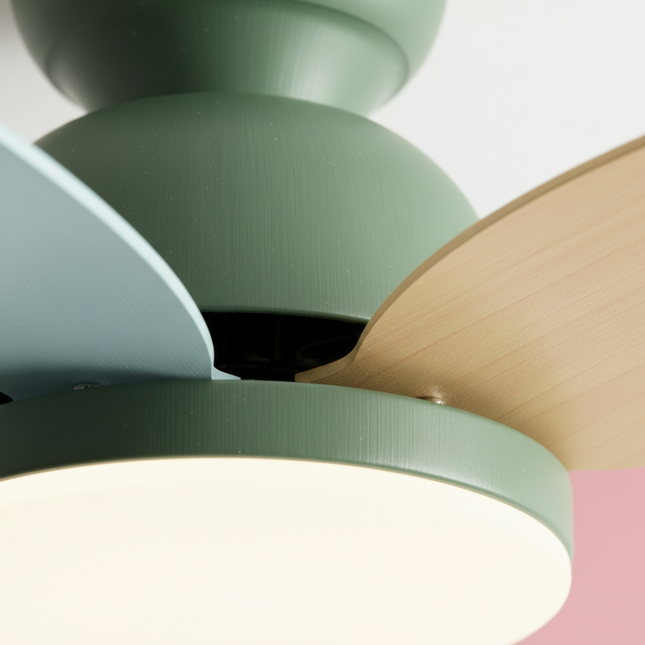 Lustre Ventilateur 5 Pales Bois Réversible - Vue 2