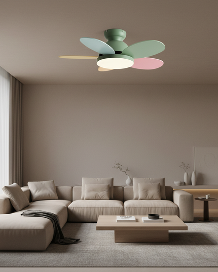 Lustre Ventilateur 5 Pales Bois Réversible - Vue 4