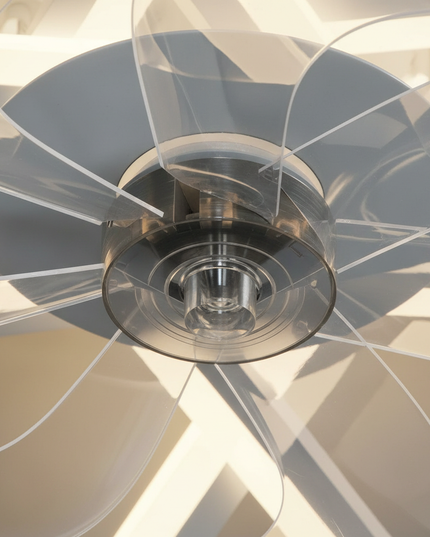 Lustre Ventilateur Acrylique Luxe Doré - Vue 2