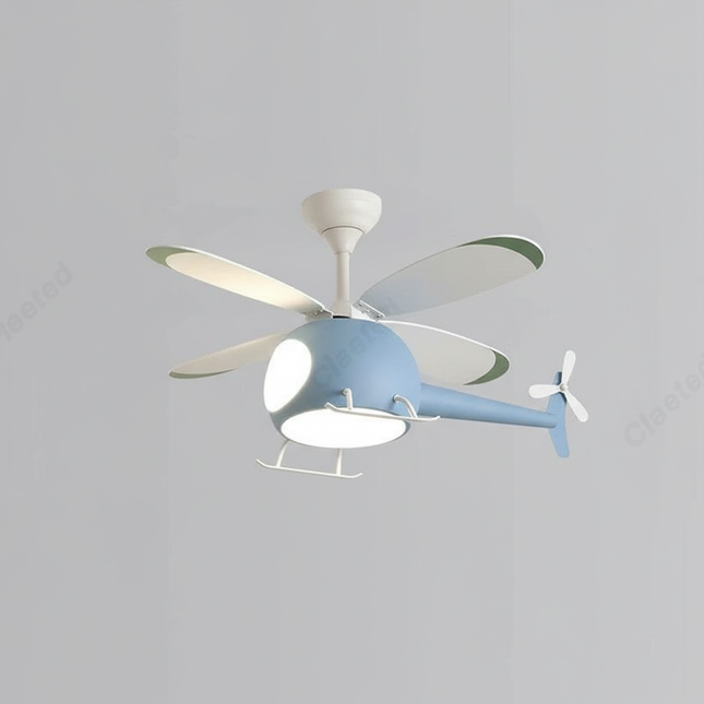 Lustre Ventilateur Avion LED Enfant - Vue 1