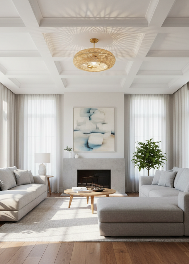 Lustre Ventilateur Bambou Invisible Silencieux - Ø 80 cm