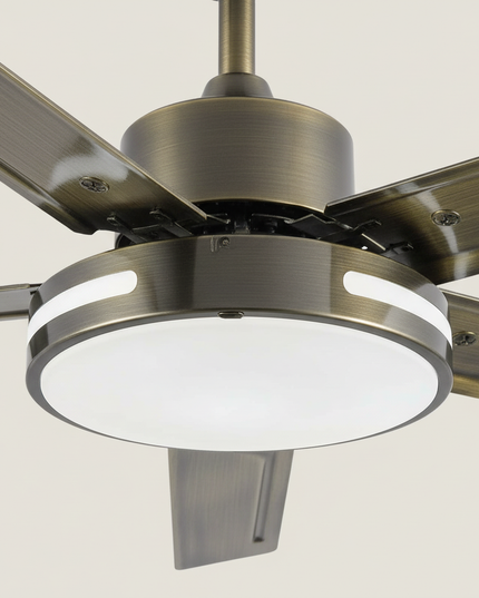 Lustre Ventilateur Blanc Doré Silencieux - Vue 2