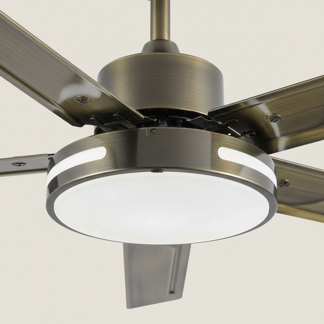 Lustre Ventilateur Blanc Doré Silencieux - Vue 2