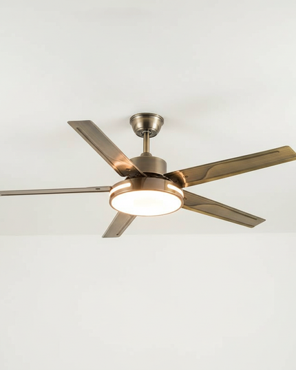 Lustre Ventilateur Blanc Doré Silencieux - Vue 3