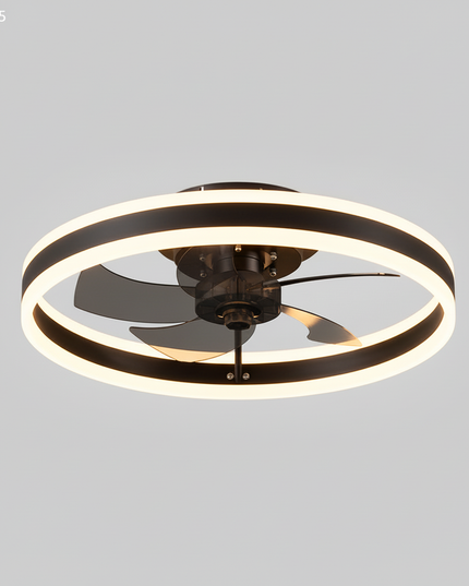 Lustre Ventilateur Blanc Noir Rétractable Intelligent - Vue 3