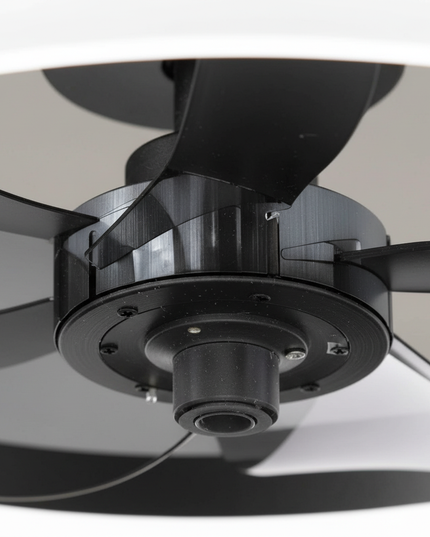 Lustre Ventilateur Blanc Pales Intégrées Dimmable - Vue 2