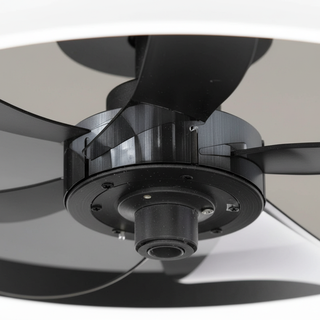 Lustre Ventilateur Blanc Pales Intégrées Dimmable - Vue 2