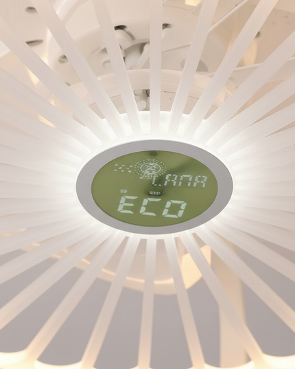 Lustre Ventilateur Blanc Rétractable Silencieux - Vue 2