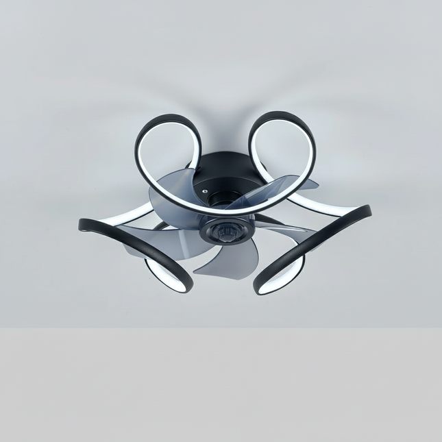 Lustre Ventilateur Blanc Silencieux Réversible - Vue 1