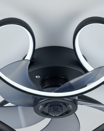 Lustre Ventilateur Blanc Silencieux Réversible - Vue 2