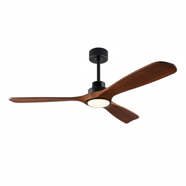 Lustre Ventilateur Bois 3 Pales Moderne Silencieux - Vue 1