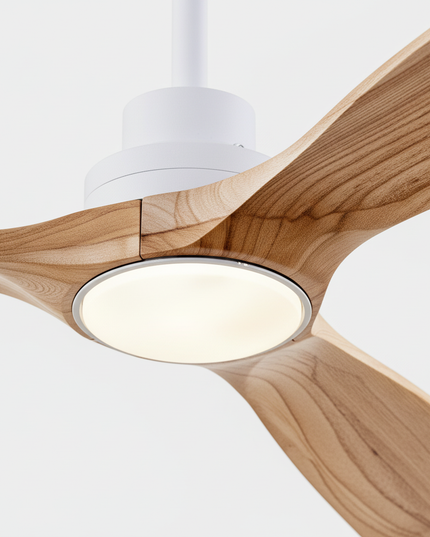 Lustre Ventilateur Bois 3 Pales Silencieux - Vue 2