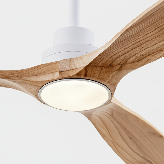 Lustre Ventilateur Bois 3 Pales Silencieux - Vue 2