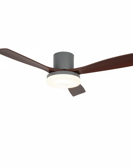 Lustre Ventilateur Bois DC 3 Couleurs - Noir - 183 cm (72") / 52 pouces / 220 V
