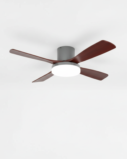 Lustre Ventilateur Bois DC 3 Couleurs - Vue 1
