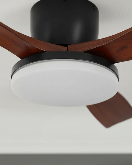 Lustre Ventilateur Bois DC Réversible - Vue 2