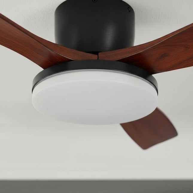 Lustre Ventilateur Bois DC Réversible - Vue 2