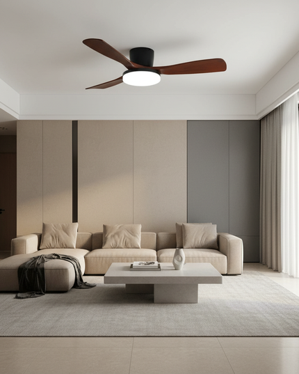 Lustre Ventilateur Bois DC Réversible - Vue 4