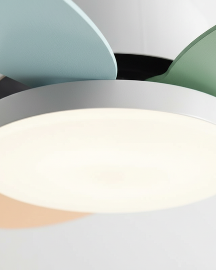 Lustre Ventilateur Bois LED Éclatant Chambre - Vue 2