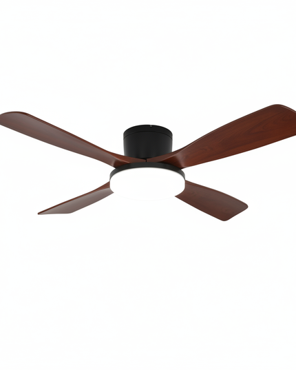 Lustre Ventilateur Bois Moderne LED 3 Couleurs - Modèle 1 / 52 pouces / 220 V