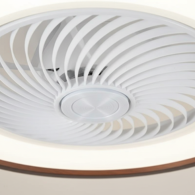 Lustre Ventilateur Bois Nordique Ultra-Fin - Vue 2