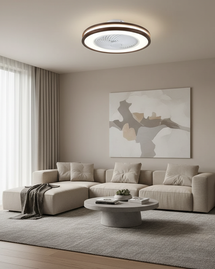 Lustre Ventilateur Bois Nordique Ultra-Fin - Vue 4