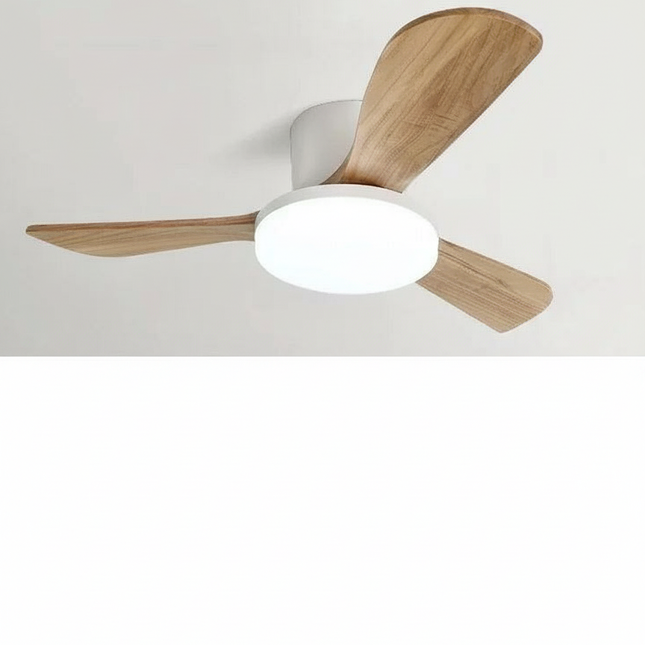 Lustre Ventilateur Bois Pales Réversibles LED DC - Vue 1