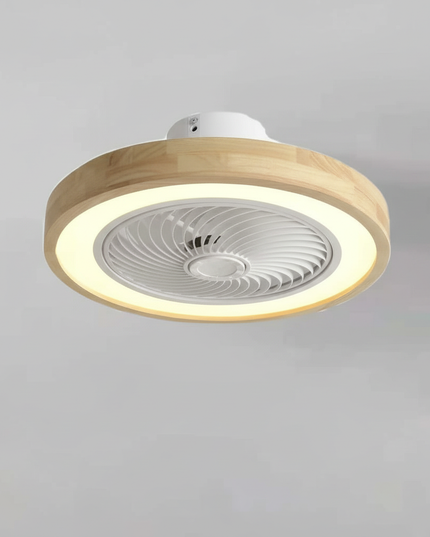 Lustre Ventilateur Bois Scandinave Discret - Ø 100 cm