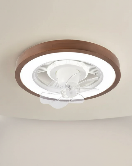 Lustre Ventilateur Bois Scandinave Ultra-plat - 9028 - Ou / 3 couleurs