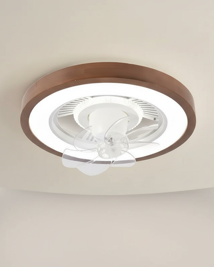 Lustre Ventilateur Bois Scandinave Ultra-plat - Vue 3