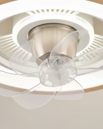 Lustre Ventilateur Bois Ultra-Fin Scandinave - Vue 2