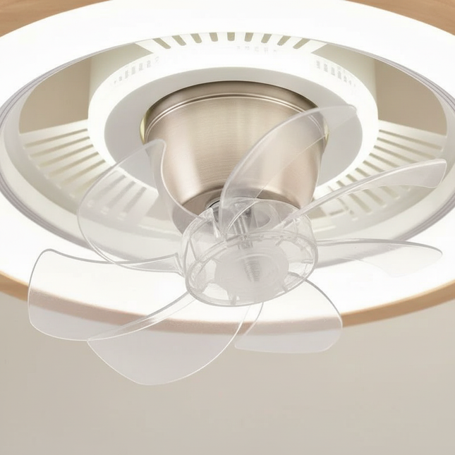 Lustre Ventilateur Bois Ultra-Fin Scandinave - Vue 2