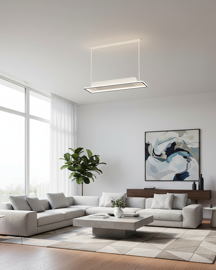 Lustre Ventilateur Carré Sans Pales LED - Noir Ø 55 cm (55W) / 85–265 V