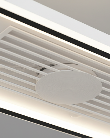 Lustre Ventilateur Carré Sans Pales LED - Vue 2