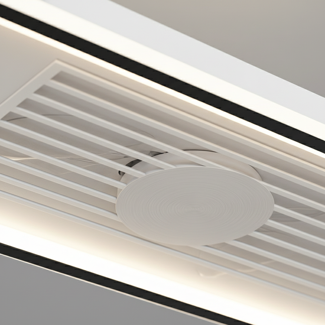 Lustre Ventilateur Carré Sans Pales LED - Vue 2