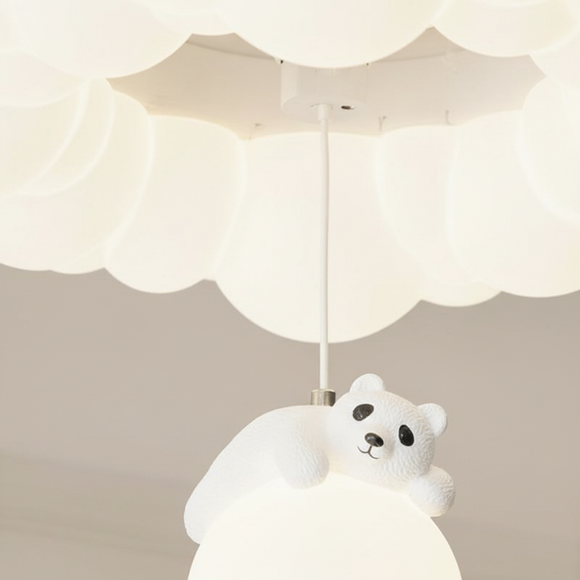 Lustre Ventilateur Crème Moderne LED Silencieux - Vue 2