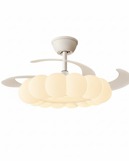 Lustre Ventilateur Crème Moderne Sans Pales - Vue 1