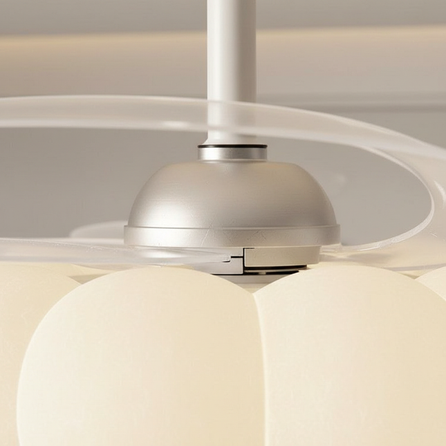 Lustre Ventilateur Crème Moderne Sans Pales - Vue 2