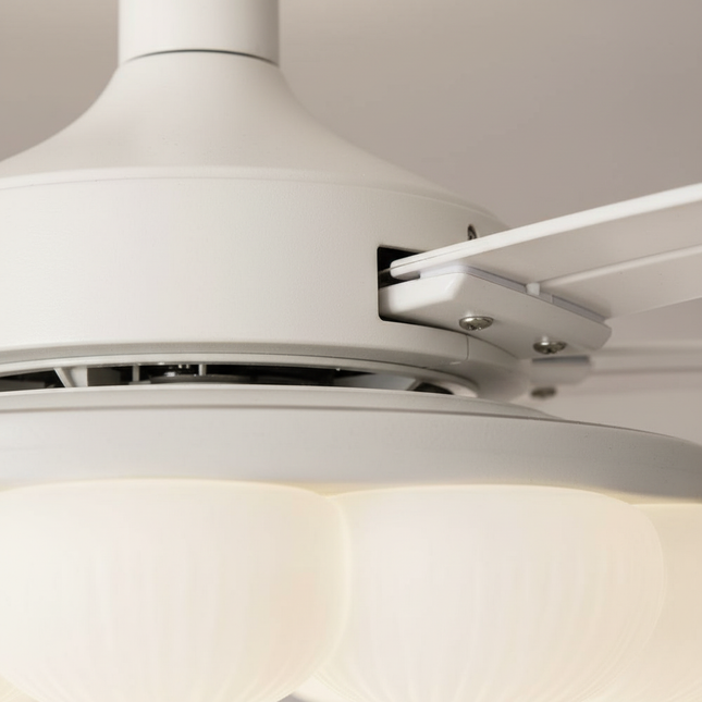 Lustre Ventilateur Crème Moderne Silencieux Dimmable - Vue 2