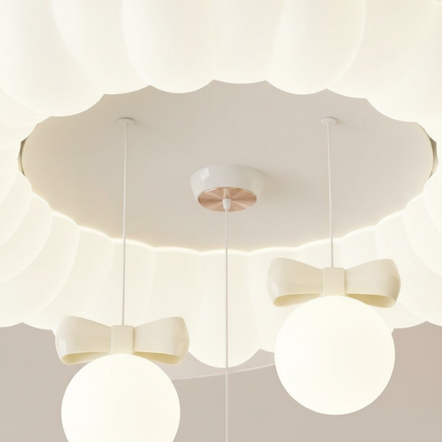 Lustre Ventilateur Crème Silencieux Sans Pales - Vue 2