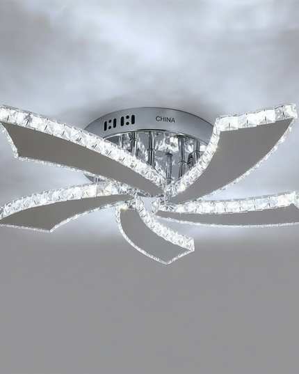 Lustre Ventilateur Cristal Rétractable Intelligent - cold light / CHINA