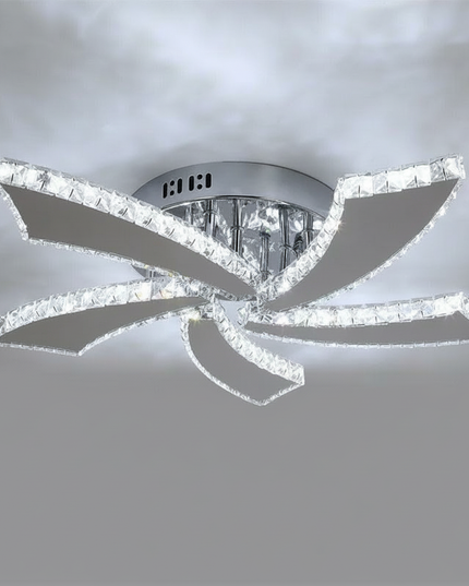 Lustre Ventilateur Cristal Rétractable Intelligent - cold light / CZECH REPUBLIC